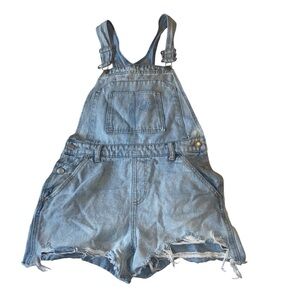 Wild Fable Overall Jean Shorts - distressed looking - women’s size XS
